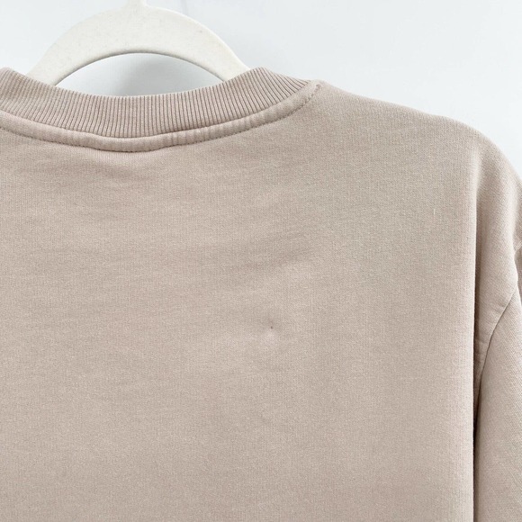 Bolongaro Trevor Crewneck Sweatshirt Beige Size S Long‎ Sleeve Ribbed Trim - Picture 4 of 10